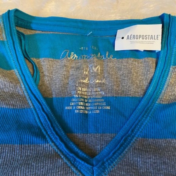 2/$40 Aeropostale Striped Stretch Sweater Ladies Size M NWT - Picture 4 of 8